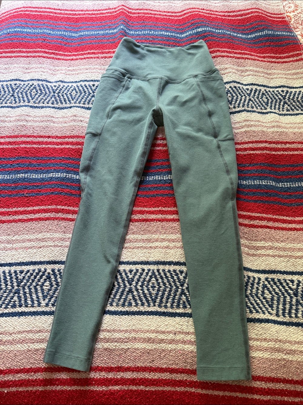 Beyond Yoga High-Waist Leggings in Muted Teal Green| Yoga | Pilates